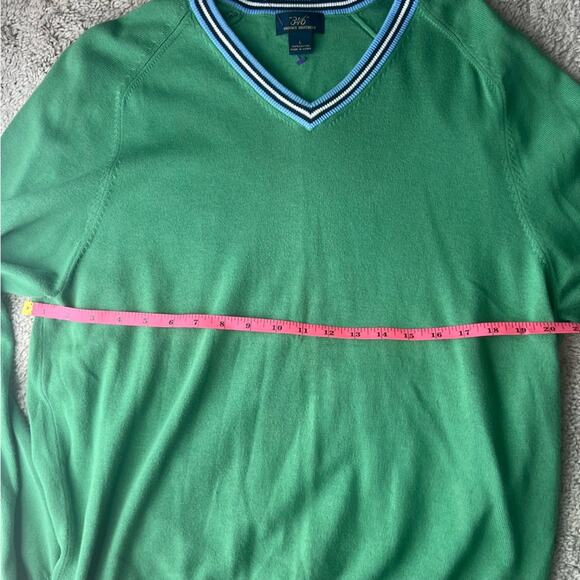 Brooks Brothers “346” Cotton Sweater - green & blue - size large - Picture 4 of 7
